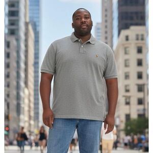 Polo Ralph Lauren Gray Short Sleeve Polo Shirt 4XLT
